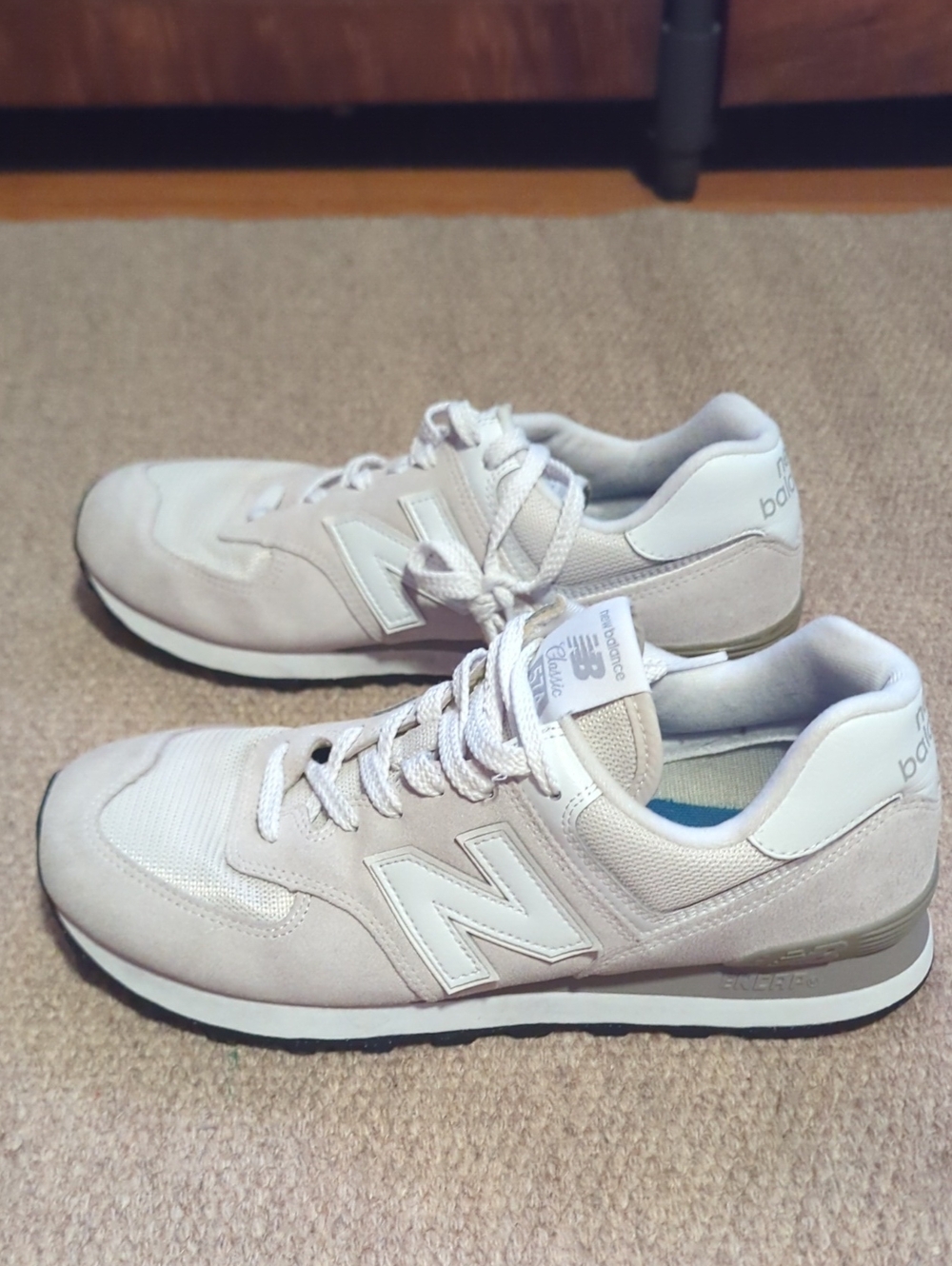 Unisex New Balance 574 Classic Nimbus Cloud Grey And White 9.5M/11W